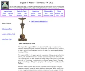 Legionofmarytidewater.com(Legion of Mary) Screenshot