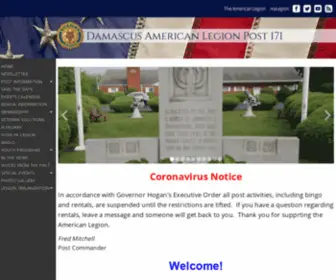 Legionpost171.org(Damascus American Legion Post 171) Screenshot