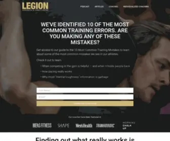 Legionsc.com(Legion Strength & Conditioning) Screenshot