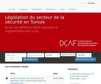 Legislation-Securite.tn(DCAF Legal Database) Screenshot
