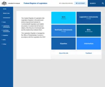 Legislation.gov.au(Federal Register of Legislation) Screenshot