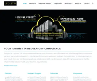 Legisym.com(Providing the Pharmaceutical Supply Chain with affordable and effective regulatory compliance services and solutions) Screenshot
