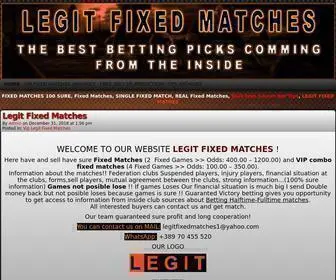 Legitfixedmatches.com Screenshot
