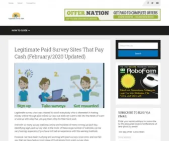 Legitimatesurveysites.com(Legitimate Survey Sites) Screenshot