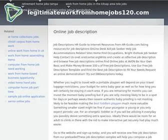 Legitimateworkfromhomejobs120.com(Online job description) Screenshot