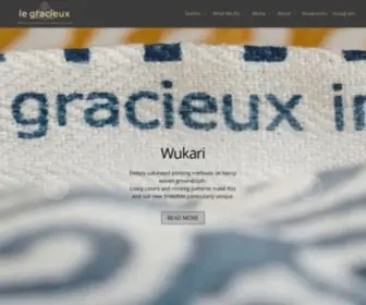 Legracieux.com(Le gracieux produces fine printed linens) Screenshot