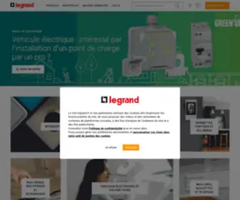 Legrand.fr(Spécialiste des infrastructures électriques et numériques du bâtiment) Screenshot