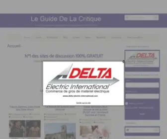 Leguidedelacritique.com(Le Guide De La Critique) Screenshot