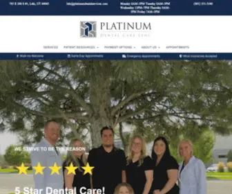 Lehidentalcenter.com(Platinum Dental Care Lehi) Screenshot