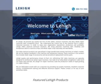 Lehigh-Lathe.com(CNC wheel refinishing machine) Screenshot