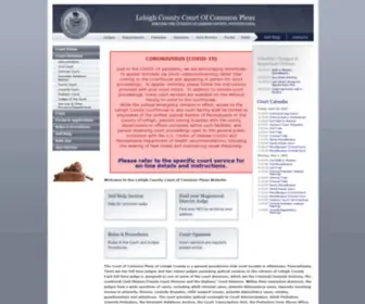 Lehighcountycourt.org(Lehigh County Court of Common Pleas) Screenshot