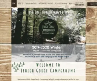 Lehighgorgecampground.com(Lehigh Gorge) Screenshot