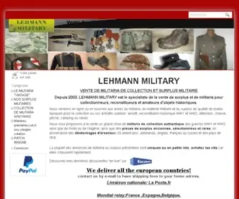 Lehmann-Vente-Militaria.fr(Lehmann militaria) Screenshot