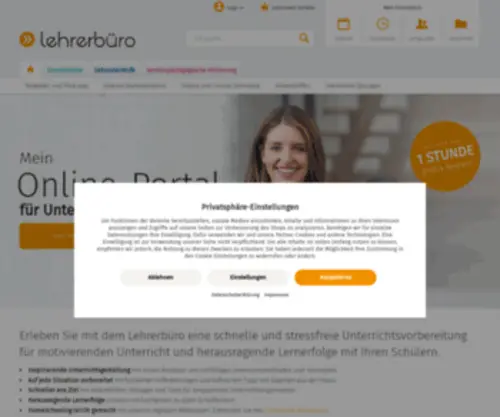 Lehrerbuero.de(Startseite ) Screenshot