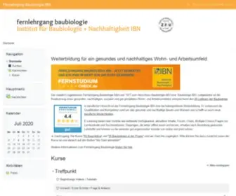 Lehrgang-Baubiologie.de(Fernlehrgang Baubiologie IBN) Screenshot