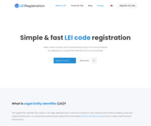 Lei-Registration.org(Lei Registration) Screenshot