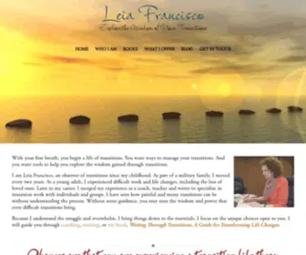 Leiafrancisco.com(Transition Management Coach and Author) Screenshot