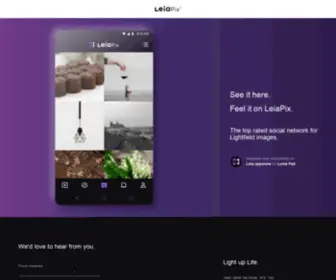 Leiapix.com(The Worlds Largest Social Network for Lightfield Images) Screenshot