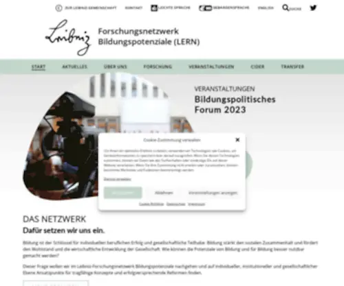 Leibniz-Bildung.de(Leibniz-Forschungsnetzwerk Bildungspotenziale (LERN)) Screenshot