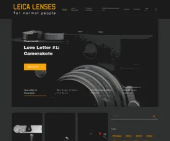 Leicalensesfornormalpeople.com(Leica Lenses for Normal People) Screenshot