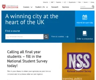 Leicester.ac.uk(A Leading UK University) Screenshot