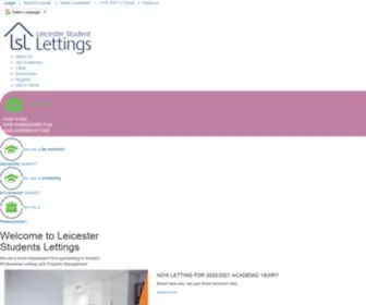 Leicesterstudents.co.uk(Student Lettings and Property Management) Screenshot