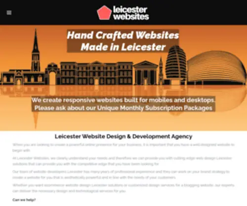 Leicesterwebsites.com(Web Design & Development Agency in Leicester) Screenshot