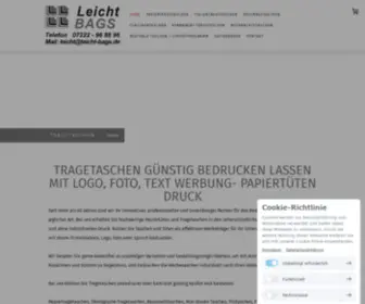 Leicht-Bags.de(Tragetaschen bedrucken mit Logo) Screenshot