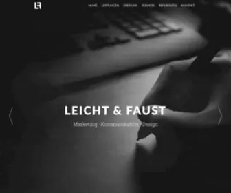 Leicht-Faust.de(LEICHT & FAUST. Agentur für Kommunikationsdesign) Screenshot