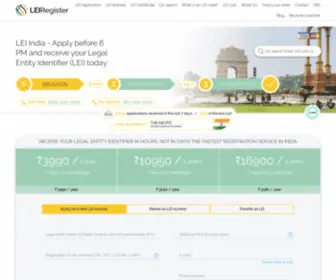 Leicode.in(Legal Entity Identifier Registration in India) Screenshot