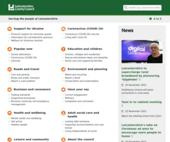 Leics.gov.uk(Leicestershire County Council) Screenshot