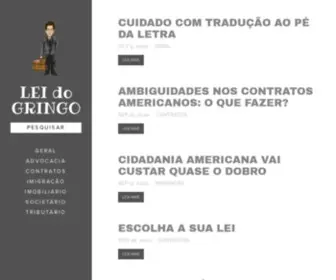 Leidogringo.com(LEI do GRINGO) Screenshot