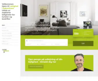 Leilighetkobenhavn.no(Ferieleiligheter, møblerte utleieleiligheter og hotelleiligheter i København) Screenshot