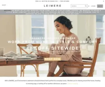 Leimere.com(Women's Cashmere Loungewear & Cashmere Knitwear) Screenshot