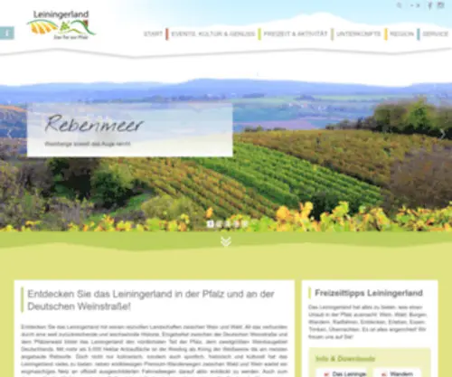Leiningerland.com(Weinstraße) Screenshot