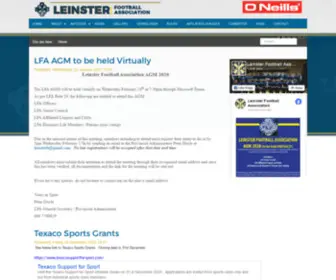 Leinsterfa.ie(Leinster Football Association) Screenshot