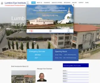 Lei.org.np(Lumbini Eye Institute) Screenshot
