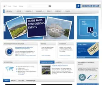Leipziger-Messe.com(The Leipzig Trade Fair) Screenshot