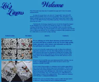 Leislinens.com(Lei's Linens) Screenshot