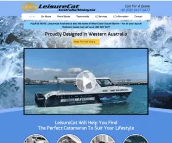 Leisurecat.com.au(Custom Designed & Built Boats) Screenshot