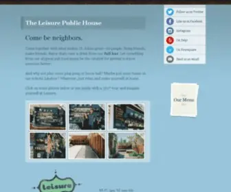 Leisurepublichouse.com(Leisure Public House) Screenshot