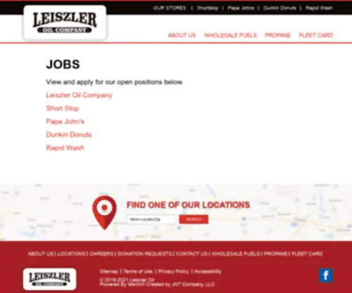 Leiszlerjobs.com(Leiszler Oil) Screenshot