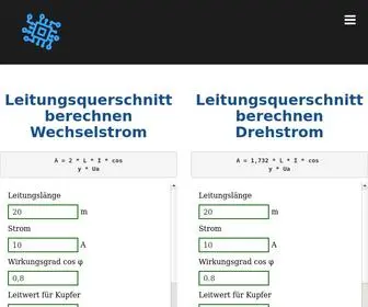 Leitungsquerschnitt-Berechnen.de(Kostenlos und einfach) Screenshot