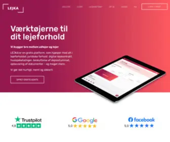 Lejka.dk(Vi bygger bro mellem udlejer og lejer) Screenshot