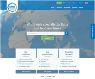 Lekkerkerkerequipment.com(Specialist in dairy machines) Screenshot