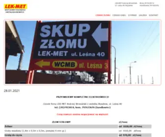 Lekmet.pl(CENNIK 10.03.Złom Wyszków) Screenshot