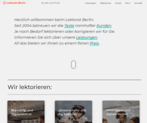 Lektorat-Berlin.com(Fundiertes Lektorat) Screenshot