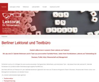 Lektorat-Nintemann.de(Lektorat Dr) Screenshot