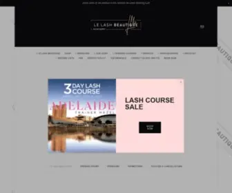 Lelashbeautique.com(Eyelash Extension Training & Supplies Adelaide/Melbourne Le Lash Beautique by Allie Eyelash Extensions Adelaide Croydon Adelaide Melbourne CBD) Screenshot