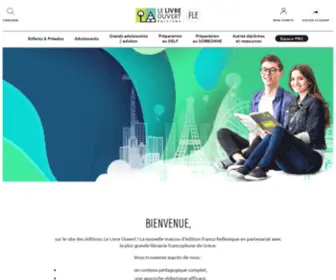 Lelivreouvertfle.gr(Le Livre Ouvert Fle) Screenshot